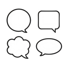 Fototapeta premium シンプル吹き出しセット｜Simple Speech Bubble Set