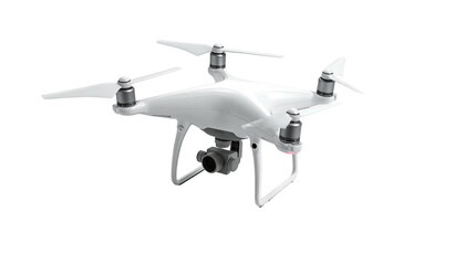 White drone with camera