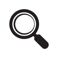 Search or Magnifying Glass Icon. Essential for websites, databases, and research tools. vector illustration eps 10