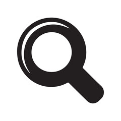 Search or Magnifying Glass Icon. Essential for websites, databases, and research tools. vector illustration eps 10