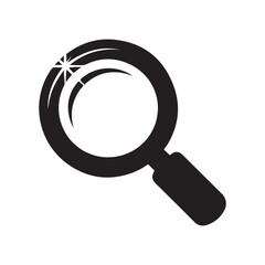 Search or Magnifying Glass Icon. Essential for websites, databases, and research tools. vector illustration eps 10