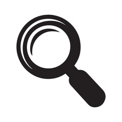 Search or Magnifying Glass Icon. Essential for websites, databases, and research tools. vector illustration eps 10