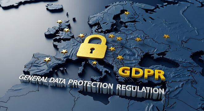 GDPR Compliance Data Protection Regulations in Europe with Golden Lock