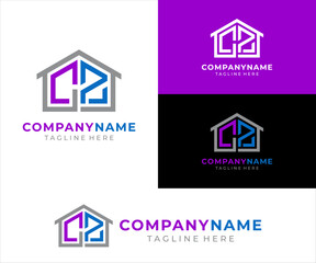 The logo design combines the letters CZ and a house, using the colors gray, purple, and blue.