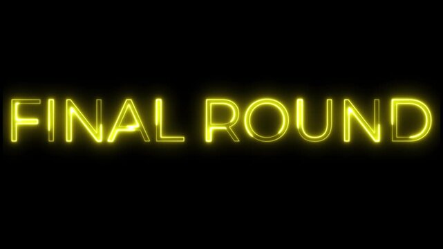 Final Round Neon Text Animation