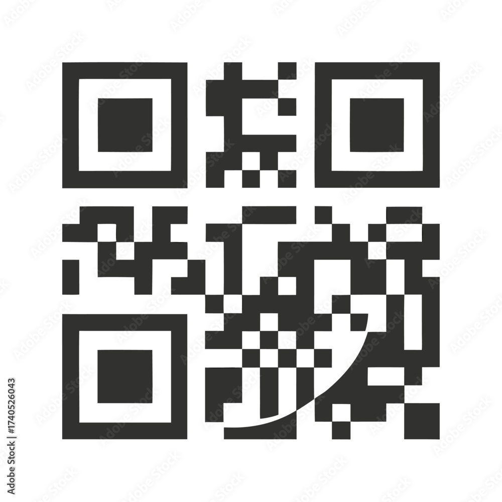 Wall mural qr code icon transparent, qr code image - vector