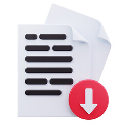 Document Download Red Arrow