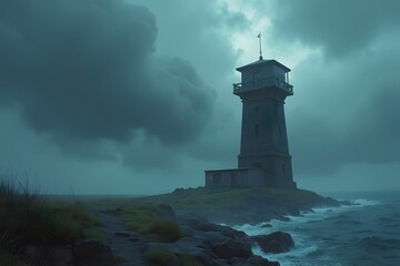 A watchtower standing against decades of storms, loyalty in duty.
