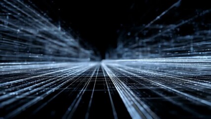 Futuristic Abstract Digital Lines in 4K Display with Glowing Particles and Motion Effect