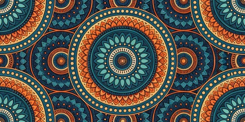 Seamless Ornamental Pattern Background Abstract Wallpaper Textile Decor Design