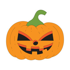 Halloween pumpkin element cartoon icon illustration