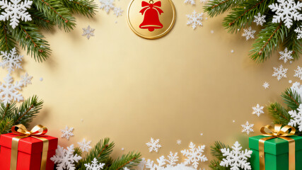christmas background with christmas tree