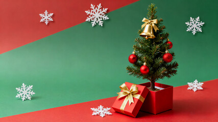 christmas tree and gifts