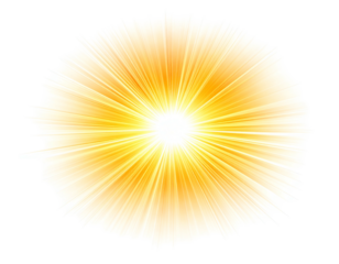 A bright, radiating burst of light emanating from a central point