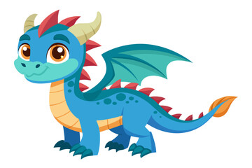 Obraz premium blue dragon cartoon