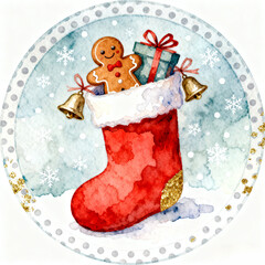 christmas stocking with gifts