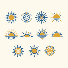 Hand-drawn sun Vector Illustration II