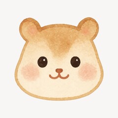 Cute watercolor hamster illustration.