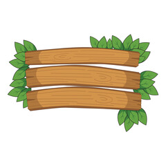 Wooden sign with leaves for your message