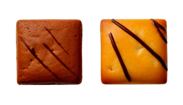 Homemade Marshmallow Rice Cereal Bars Collection, isolated on transparent background