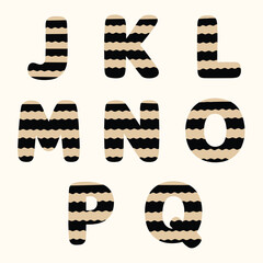 Hand-drawn letters Vector Illustration I