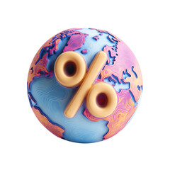 Global Rate Interest Globe Abstract.