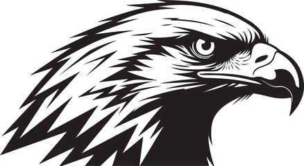 Majestic eagle head wildlife art