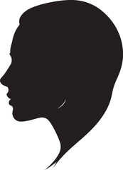 Silhouette profile woman head abstract