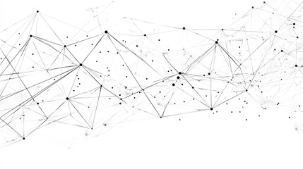 Abstract tech network connection dots. Digital technology and big data analysis background. White background with plexus lines. Geometric background with abstract mesh Stock Vector