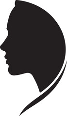 Woman's profile silhouette elegant design