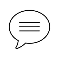 minimal sms icon with chat bubble.