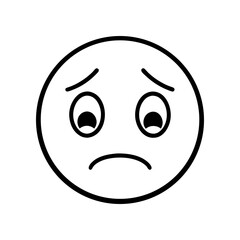 sad emoji in grayscale style