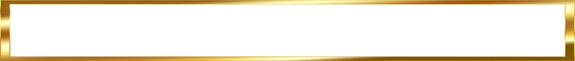 Rectangle golden frame isolated on transparent background, luxury gold border design for invitation, postcard,card,cosmetics and beauty overlay Blank golden certificate border template PNG