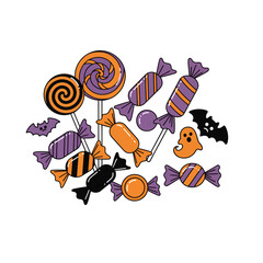 Halloween candy vector