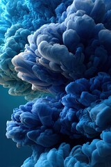 Swirling blue smoke/cloud puffs texture against deep blue