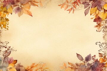 Vintage autumn frame backgrounds pattern texture.