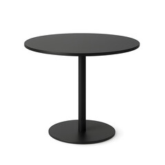 Modern Round Dining Table Black Pedestal Cafe Table Furniture png transport background