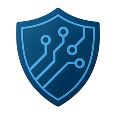 Cyber Security Shield Icon Digital Protection Network Defense png transport background