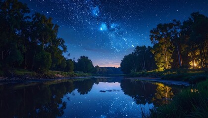 Starlight Reflecting on Water