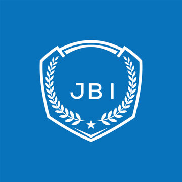 JBI Shield Logo Design JBI Minimal Laurel Wreath and Star Emblem for Sports Corporate JBI Club and Brand Ident.
