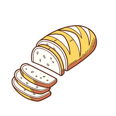 Colorful Dairy and Bakery Food Vector Set – Milk, Cheese, Butter, Yogurt, Bread, Croissant, Donut, Cupcake, Pancakes, Ice Cream Illustration