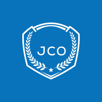 JCO Shield Logo Design JCO Minimal Laurel Wreath and Star Emblem for Sports Corporate JCO Club and Brand Ident.
