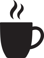 Coffee Mug Silhouette – Hot Drink Vector Icon