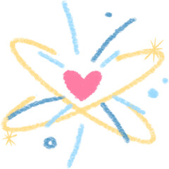 Orbit Heart Firework Drawing, Romantic Celebration Party Decoration