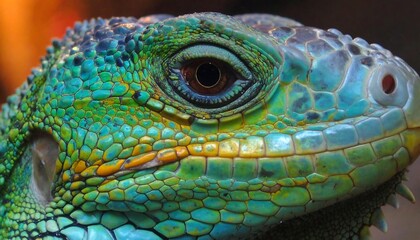 Fototapeta premium Iguana's detailed eye