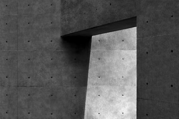 Architecture details Concrete wall cement structure building Geometric Art background