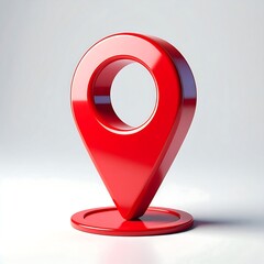Red Location Pin - Precise Navigation and Mapping Symbol.
