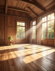 Obraz premium Light streams in from windows