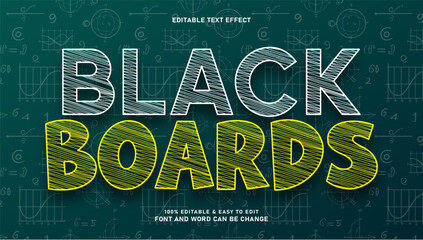 Blackboard text effect that is editable