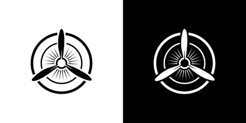 Propeller circle graphic fan engine motor turbine plane rotation isolated